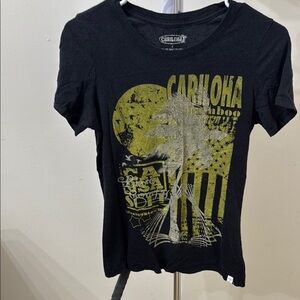 Black and Yellow Short Sleeve Graphic Tee